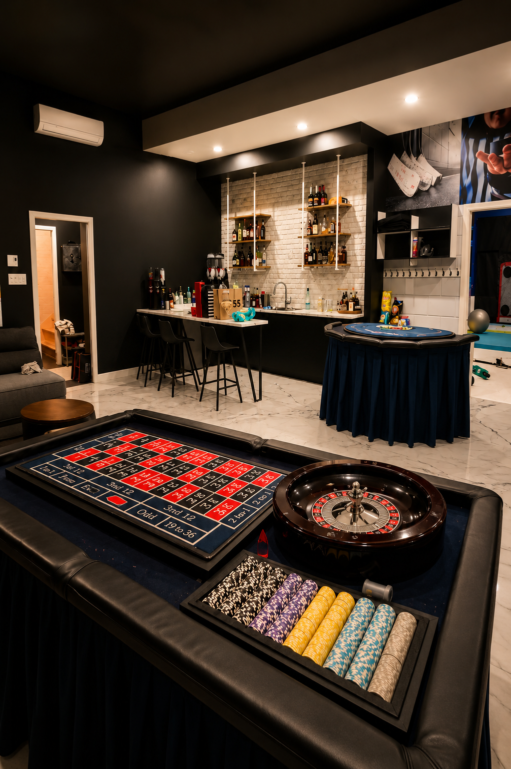 Casino installé dans une salle d'entreprise